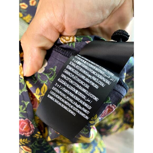 Farm Rio Arabesque Floral Puff Sleeve Mini Dress size M medium - Picture 6 of 7